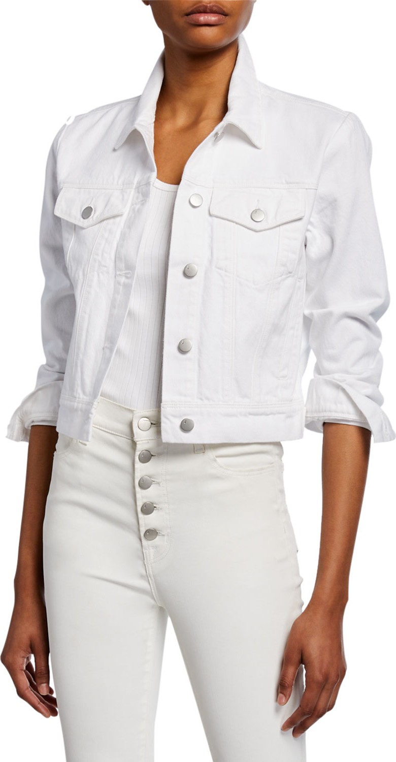 J BRAND Harlow Shrunken Cropped Denim Jacket