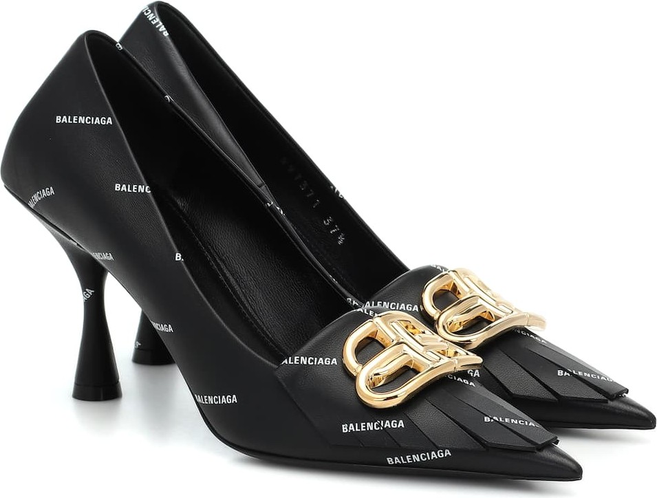 Balenciaga Fringe Knife BB leather pumps