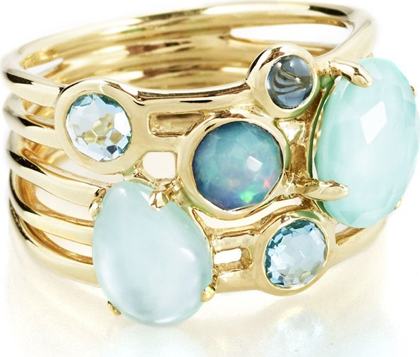 IPPOLITA 18k Gold Rock Candy Gelato 6-Stone Cluster Ring in Waterfall