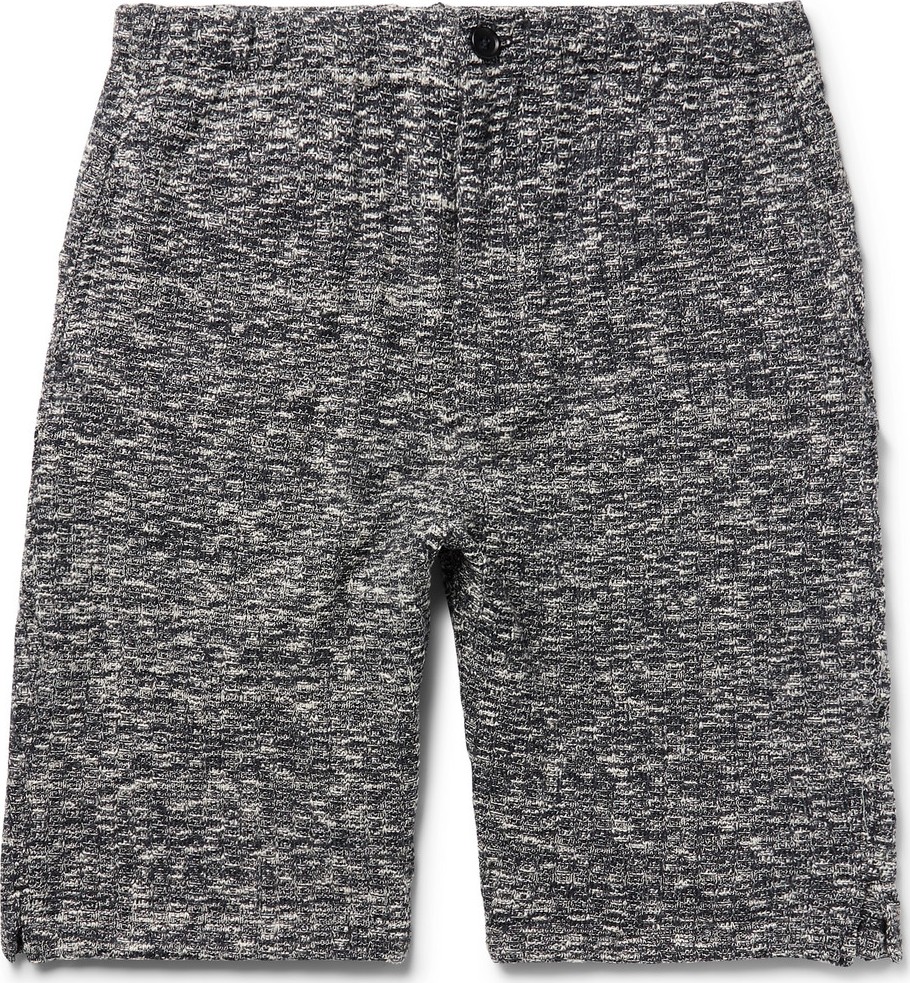 Engineered Garments Storm-Blue Mélange Cotton-Blend Shorts