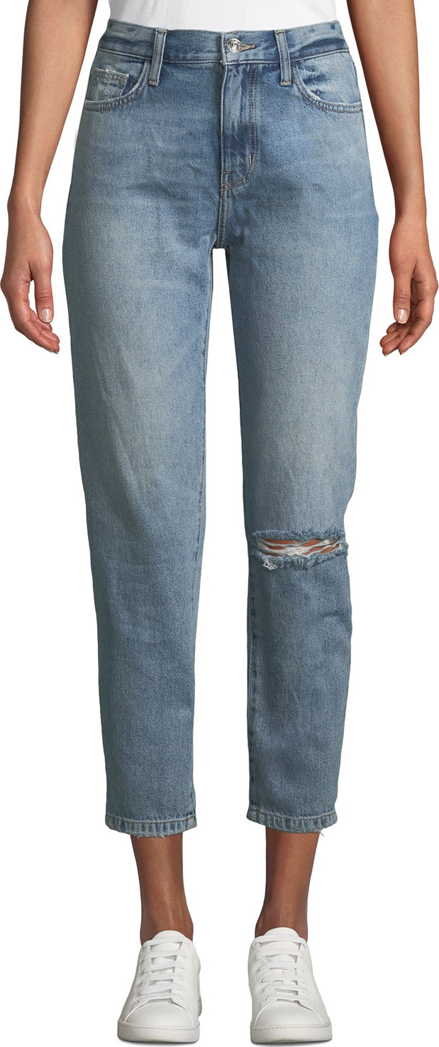 Current/Elliott The Vintage Cropped Straight-Leg Jeans