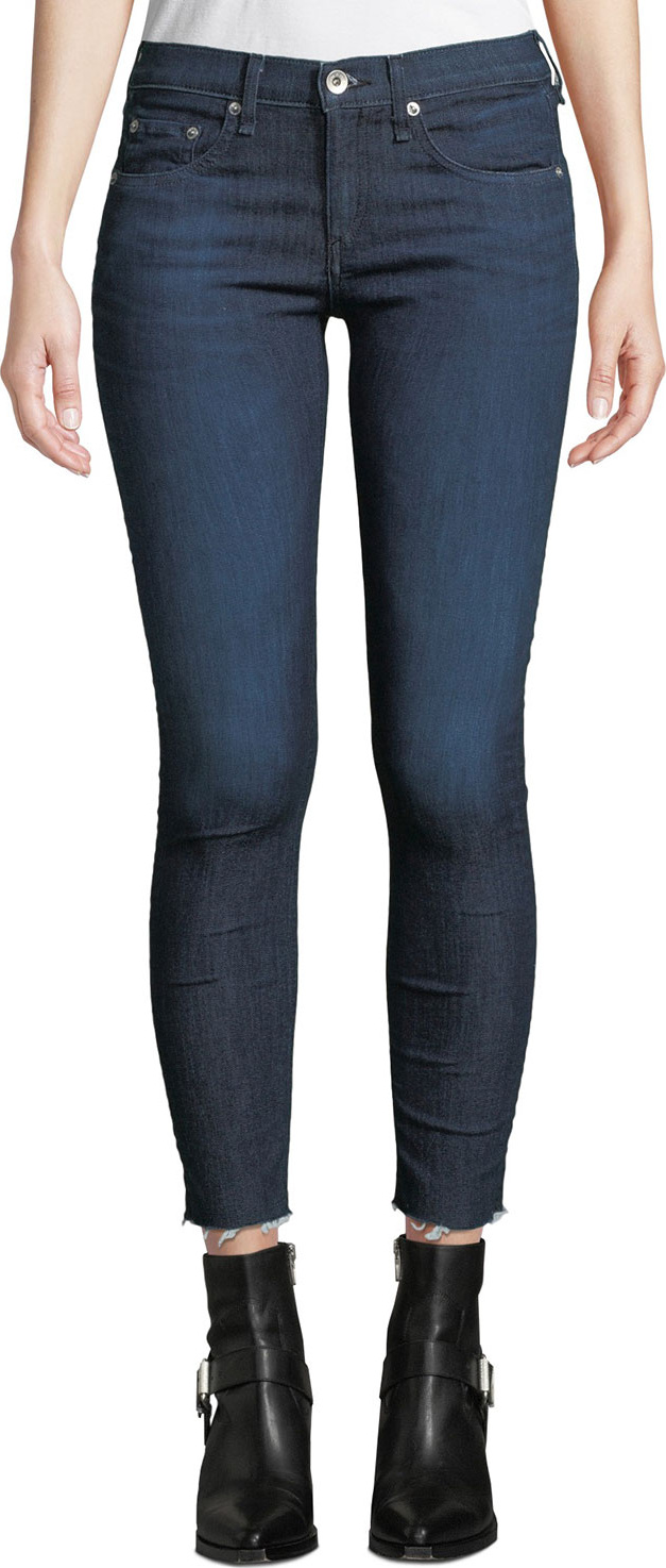 Rag & Bone Frayed Cropped Skinny Jeans