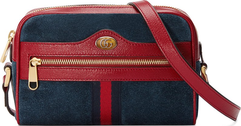 Gucci Two-Tone Suede Mini Crossbody Bag