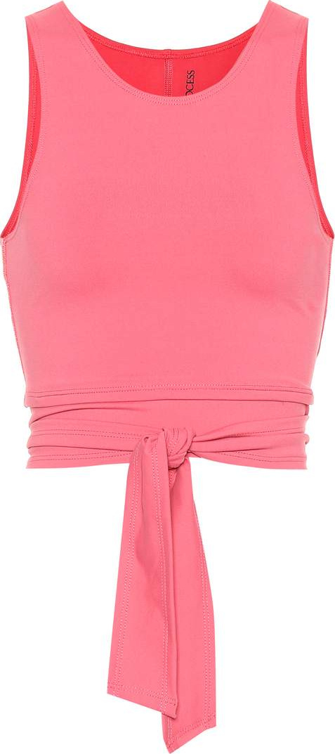 LIVE THE PROCESS Block cropped tank top