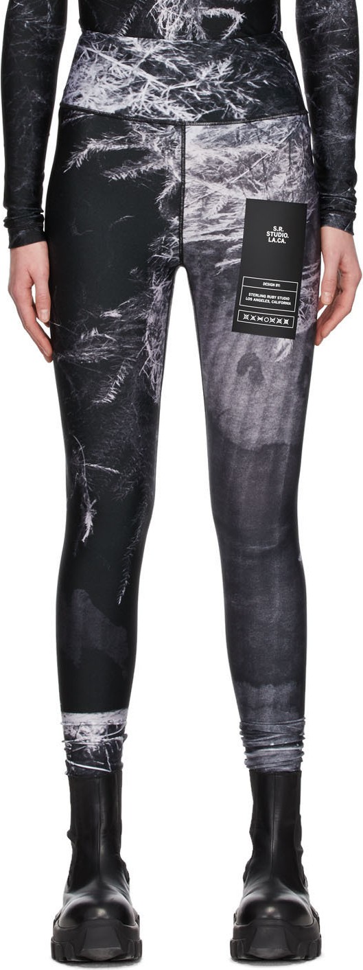 S.R. STUDIO. LA. CA. Black & White Fern Leggings