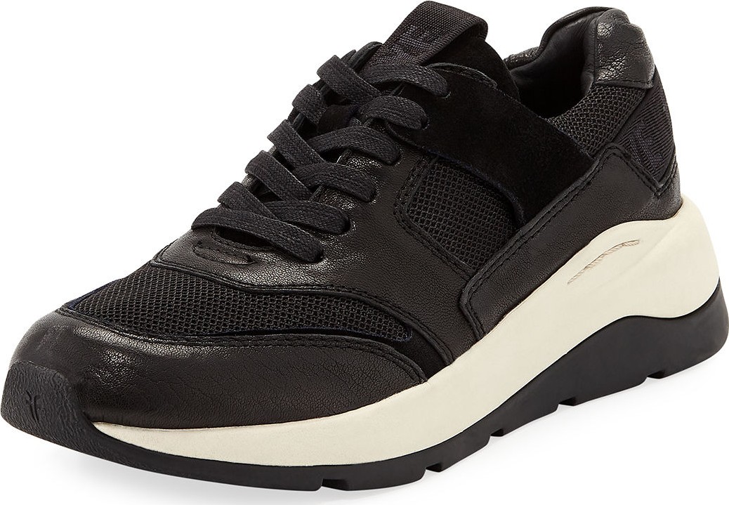 Frye Lena Leather Lace-Up Sneakers