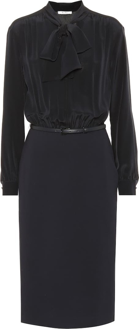 Max Mara Gelada silk and jersey dress