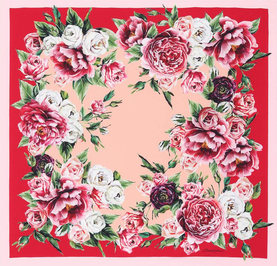 Dolce & Gabbana Floral-printed silk scarf