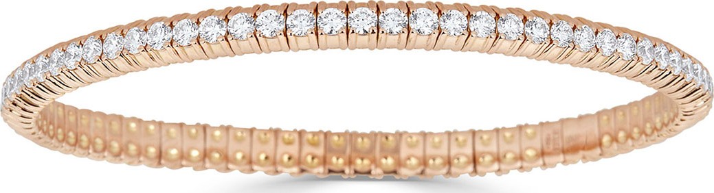 ZYDO Diamond Stretch Bracelet in 18k Rose Gold, 3.82tcw