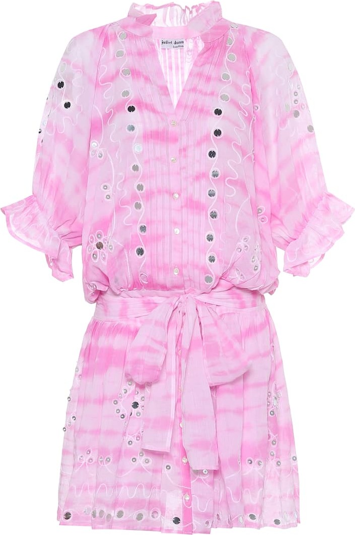 Juliet Dunn Exclusive to Mytheresa – Embellished cotton shirt dress