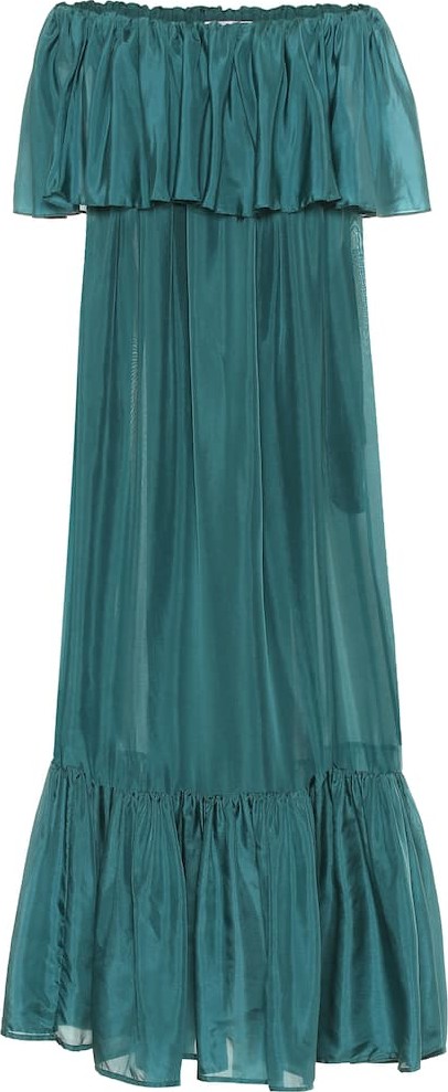 Kalita La Fontelina tiered silk maxi dress