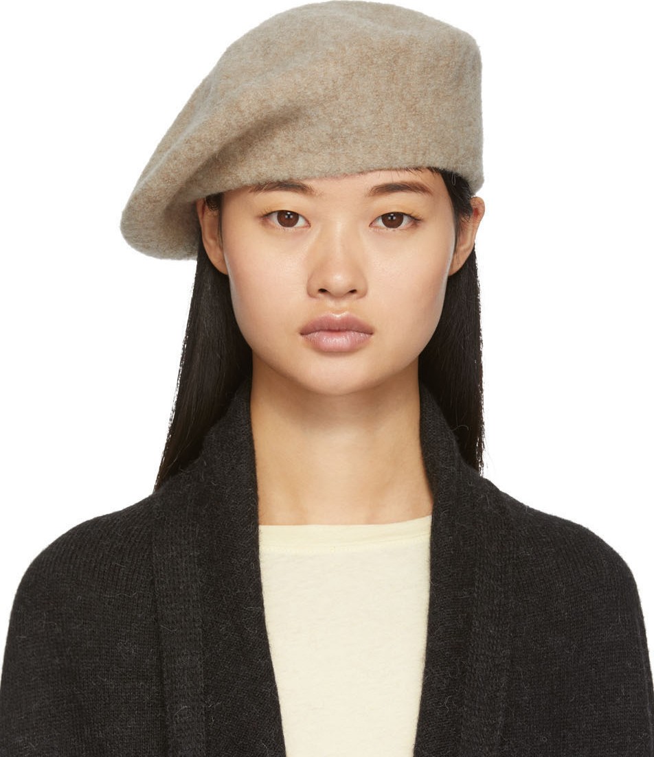Lauren Manoogian Beige Horizontal Beret