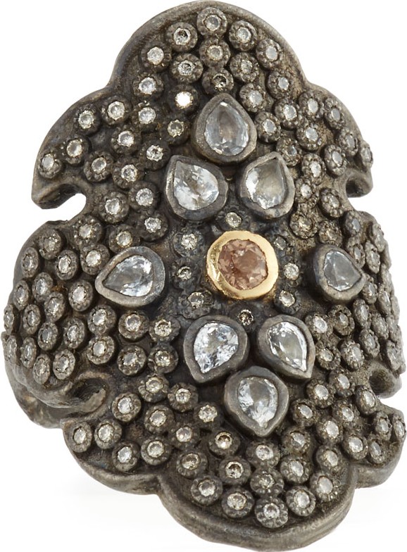 Armenta Old World Diamond Scroll Ring with Garnet Armenta Old World Diamond Scroll Ring with Garnet