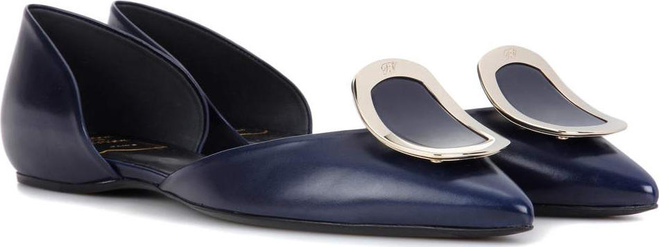 Roger Vivier Flat Chips leather ballerinas