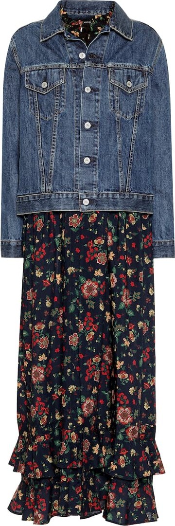 Junya Watanabe Denim jacket wool dress
