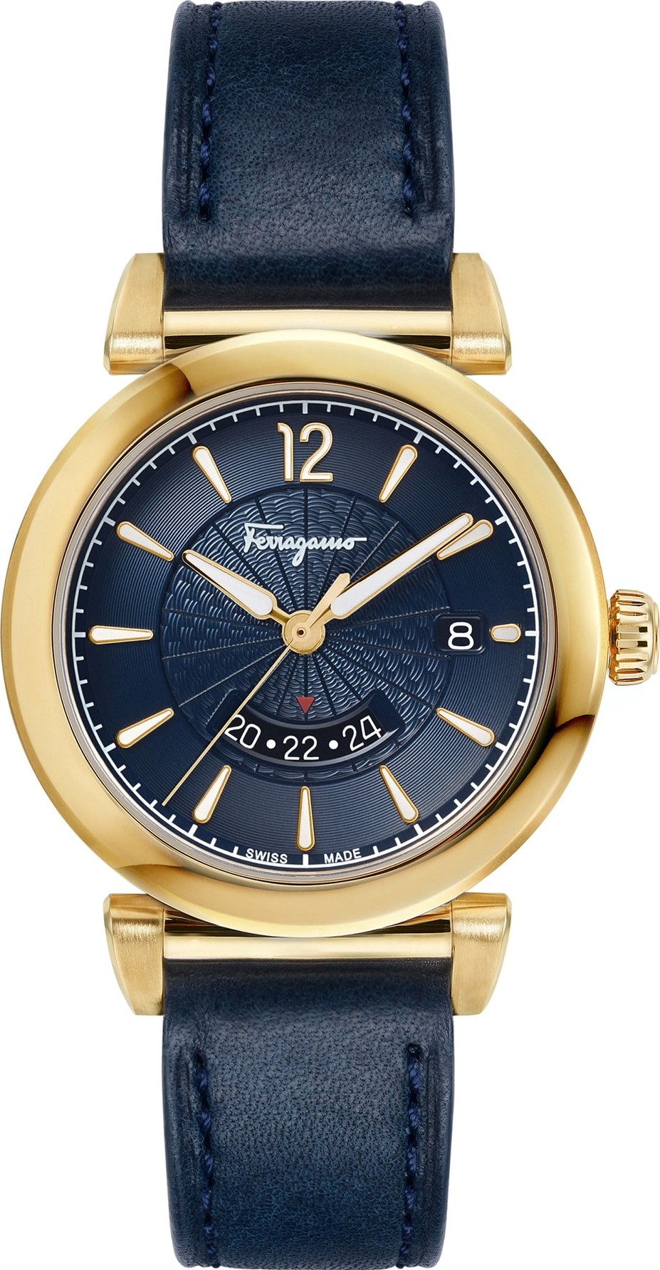 Salvatore Ferragamo Feroni Leather Strap Watch, 40mm