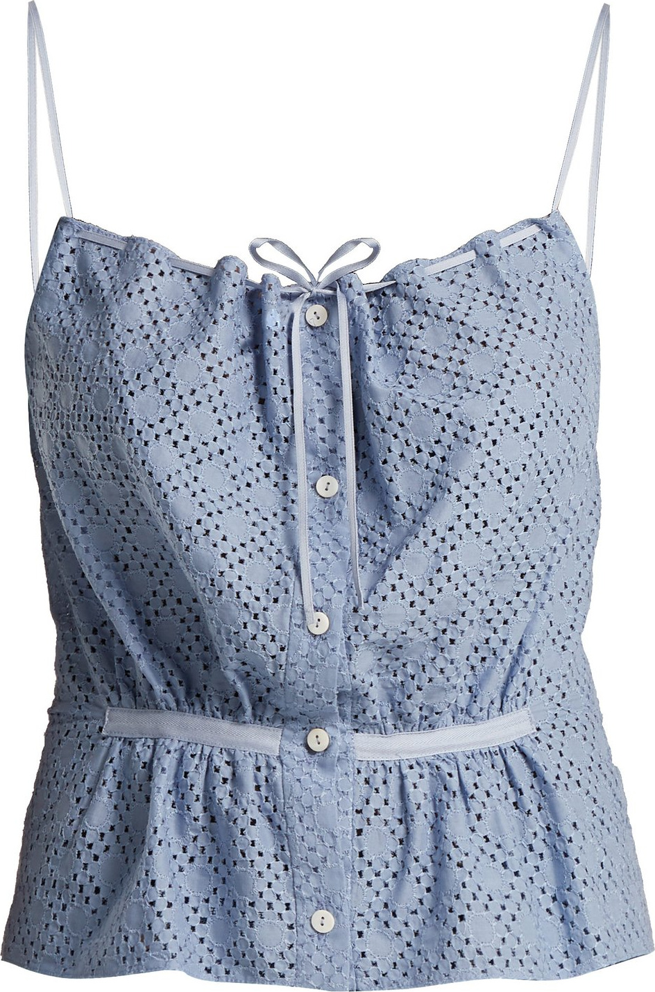 Raey Button-through broderie-anglaise cami top