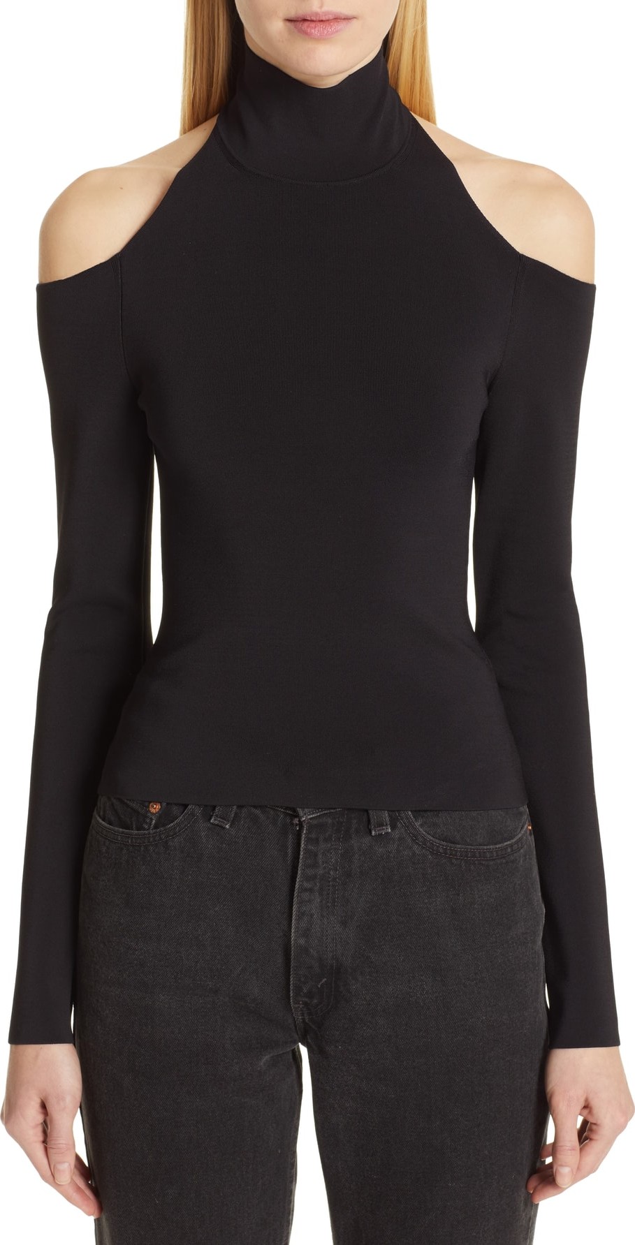 Alexander Wang Cold Shoulder Knit Top