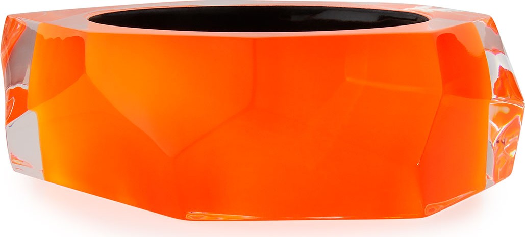 Alexis Bittar Faceted Lucite Bangle Bracelet, Orange