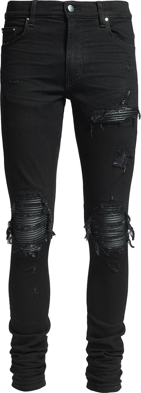 Amiri MX1 leather patch jeans