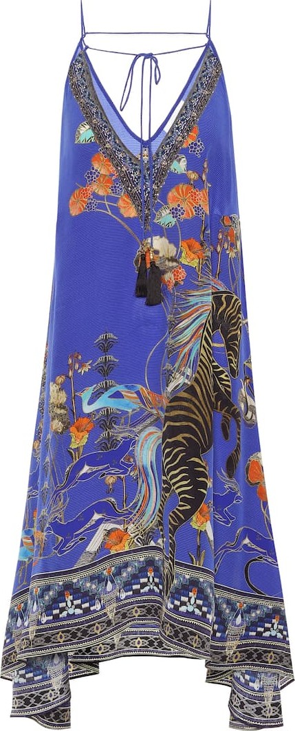 Camilla Embellished silk minidress