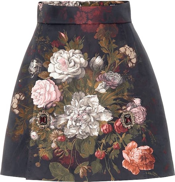 Dolce & Gabbana Embellished jacquard miniskirt
