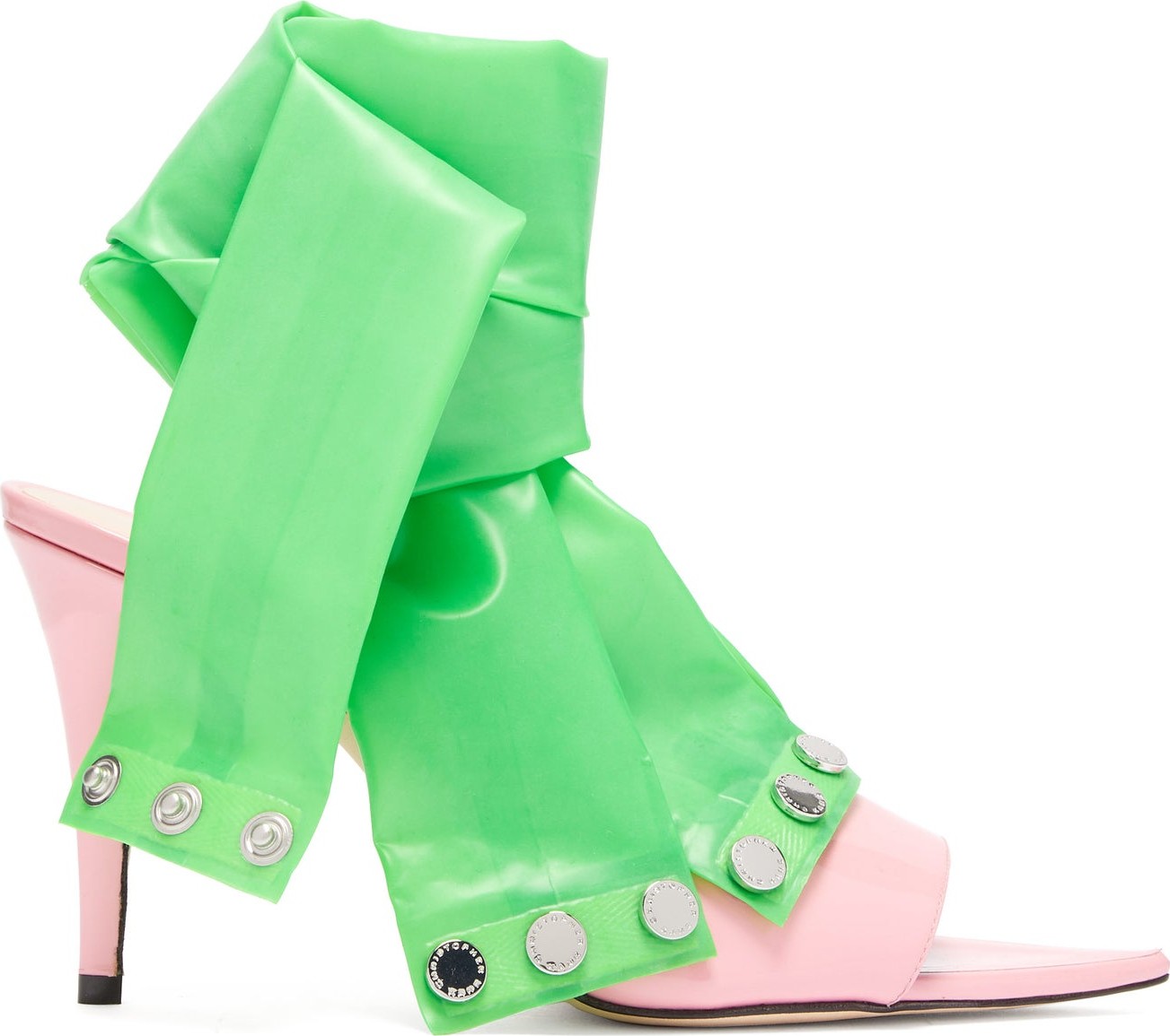 Christopher Kane Latex-strap patent-leather mules
