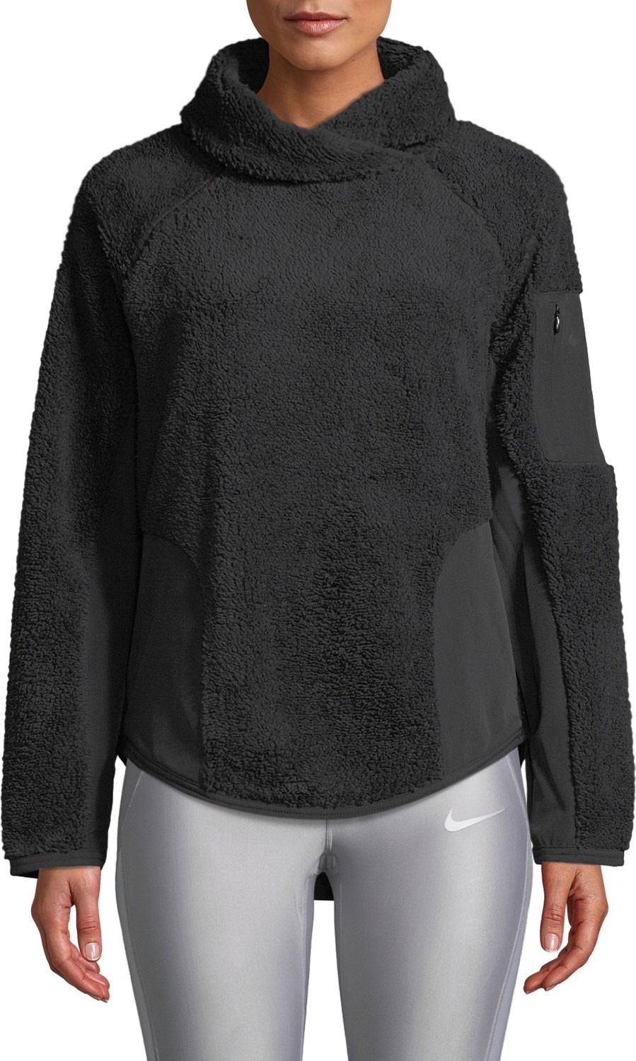 Nike Stand-Collar Sherpa Pullover Active Top