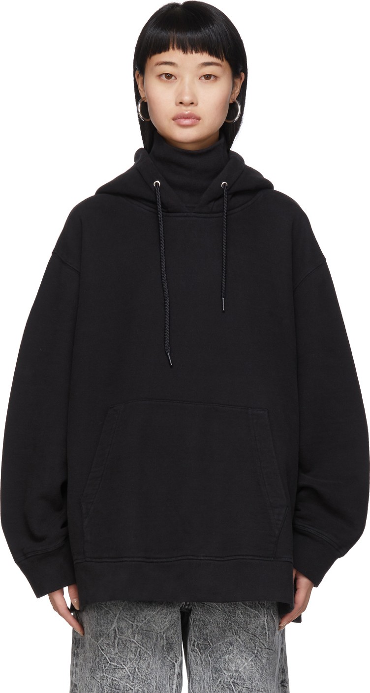 Alexanderwang.T Black Incorporated Turtleneck Hoodie