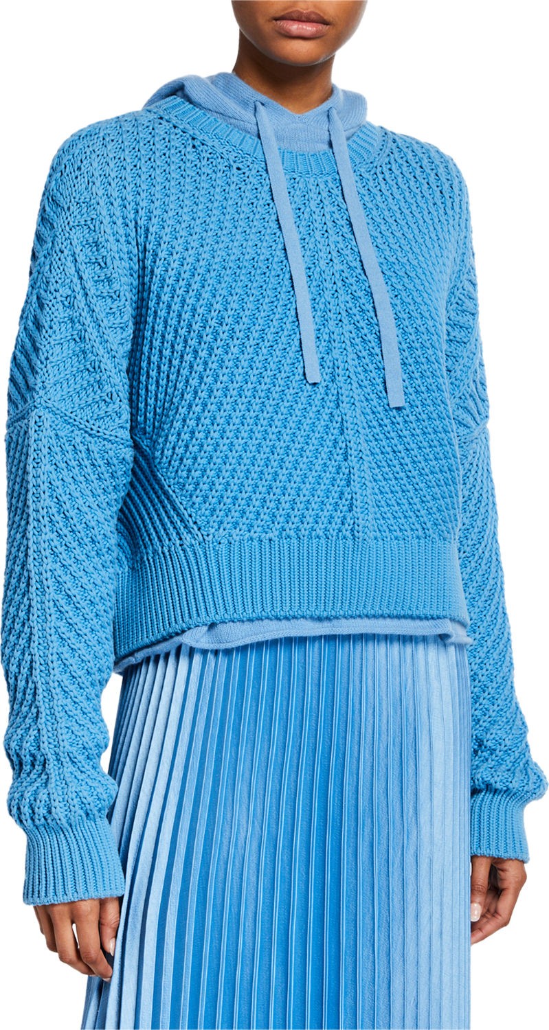 Vince Directional Rib Pullover Boxy-Fit Sweater
