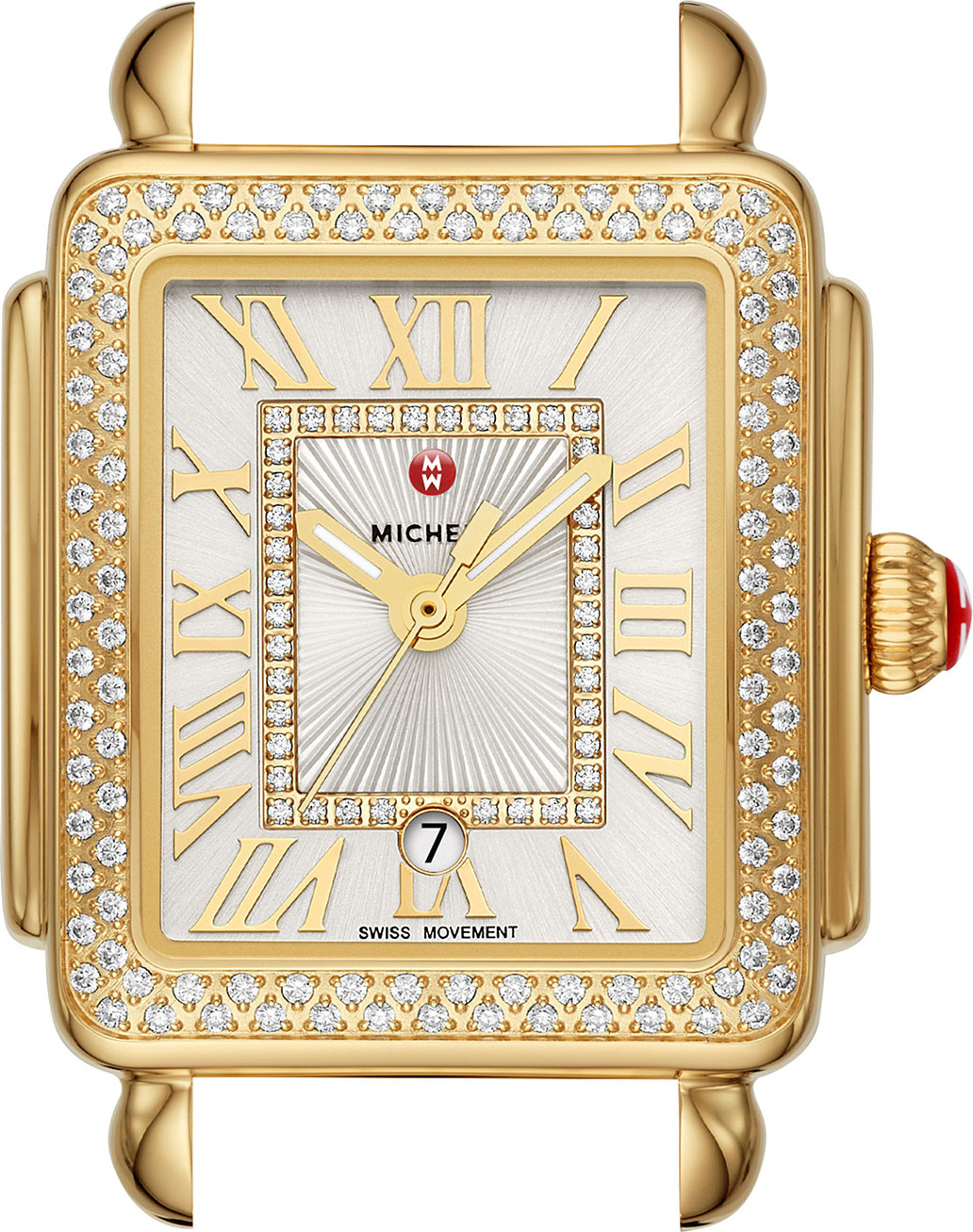 MICHELE 18k Gold Deco Madison Mid Diamond Watch Head