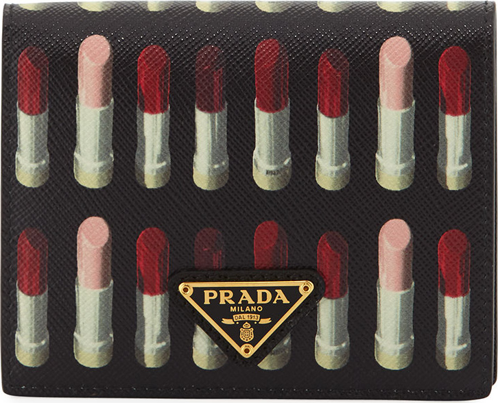 Prada Saffiano Printed French Wallet