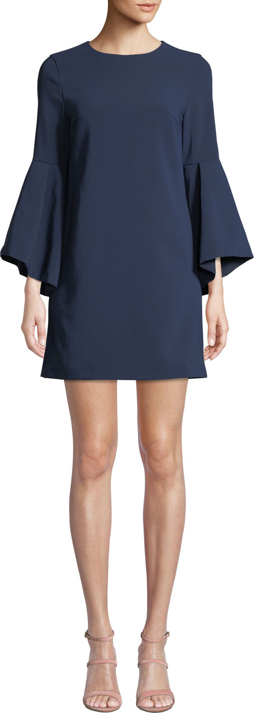 Alice + Olivia Thym Trumpet-Sleeve Tunic Dress