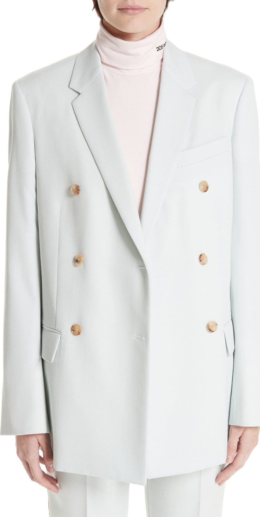 Calvin Klein 205W39NYC Wool Twill Double Breasted Blazer