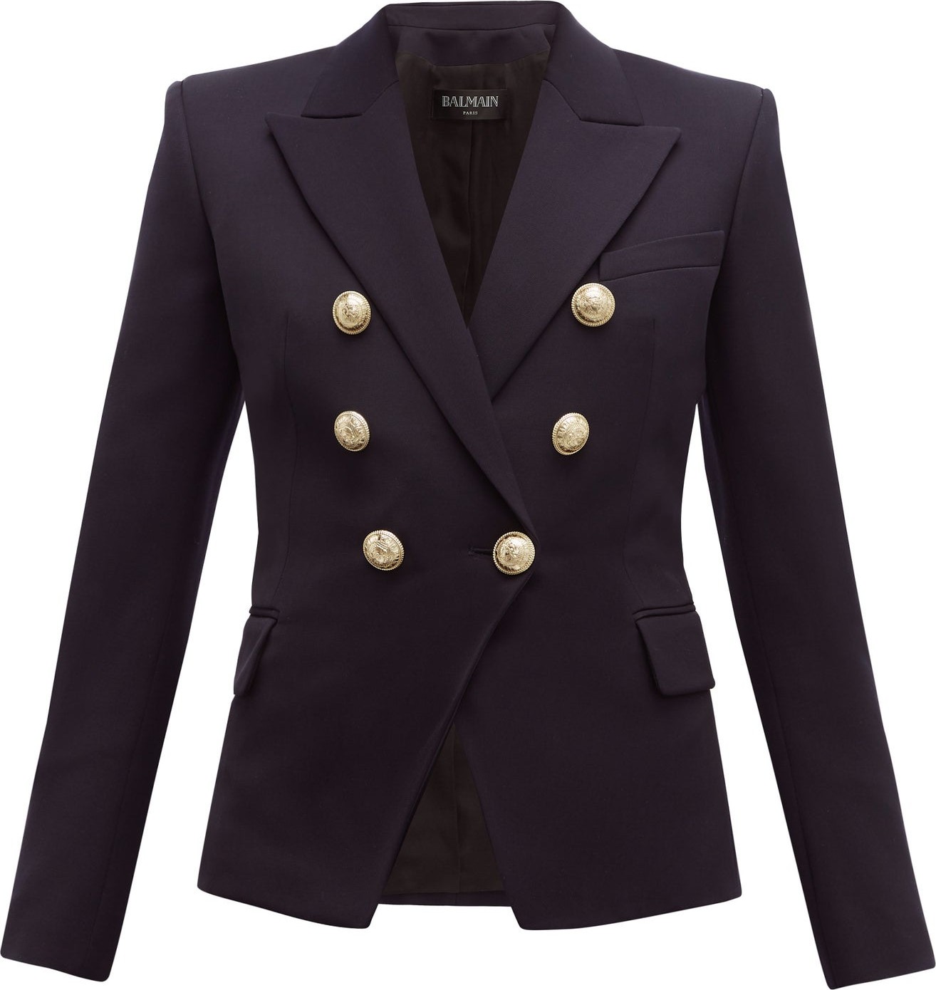 Balmain Double-breasted wool-twill blazer