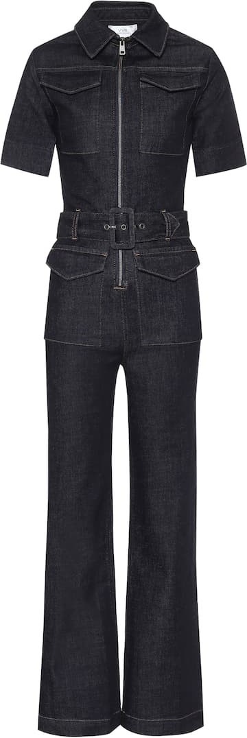 VICTORIA, VICTORIA BECKHAM Stretch-denim jumpsuit