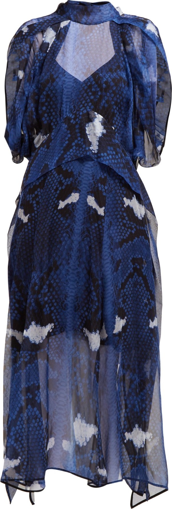 Petar Petrov Delway snake-print silk midi dress