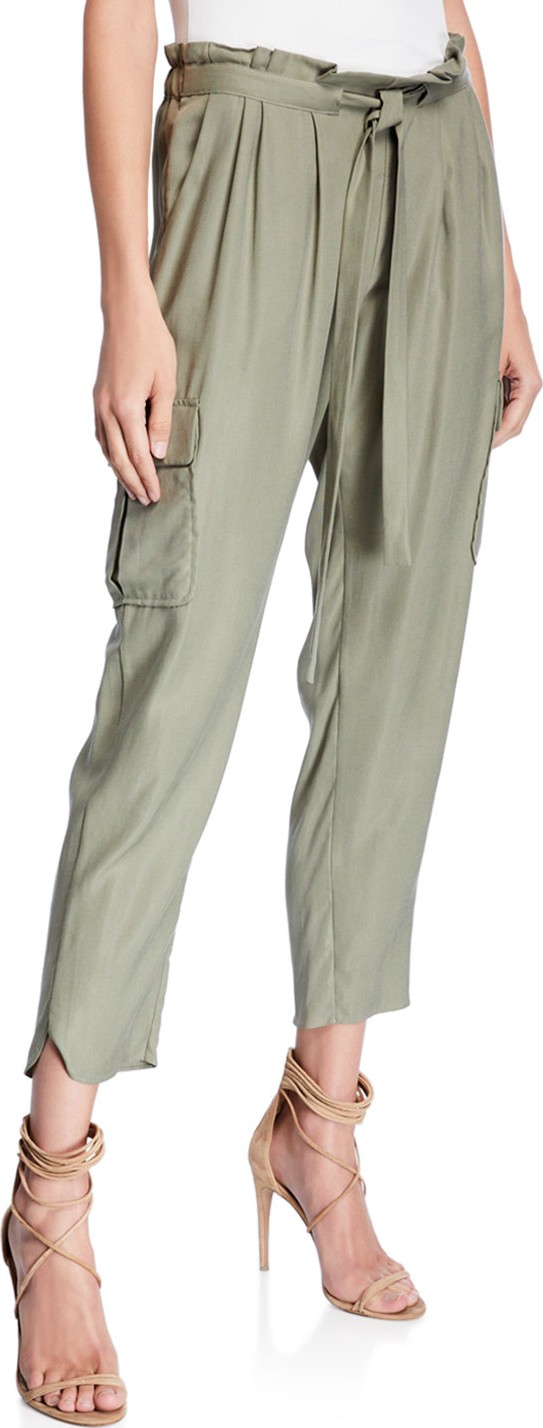 Ramy Brook Allyn Drawstring Pants with Utility Pockets
