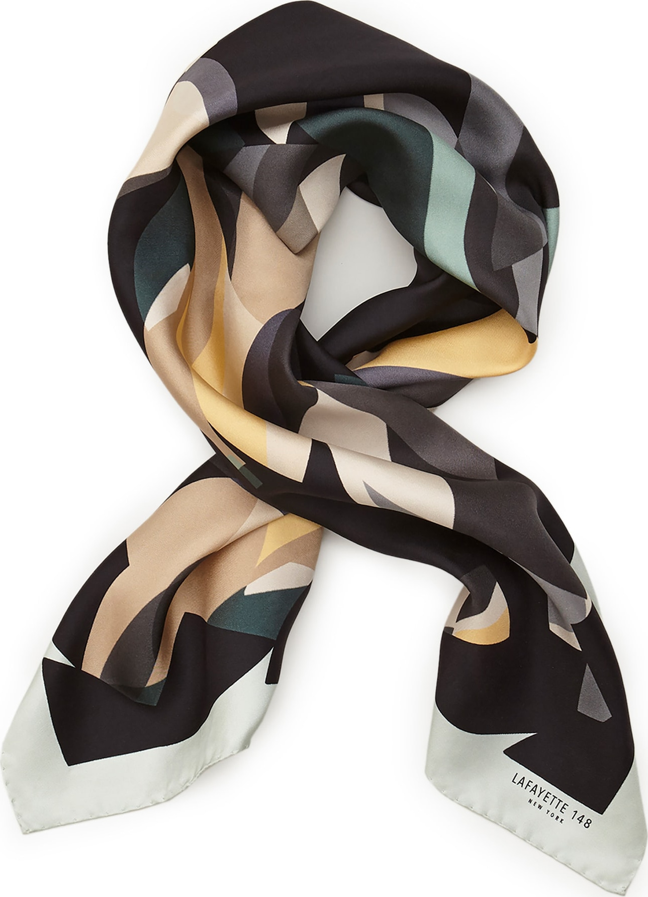 Lafayette 148 New York Bauhaus Veritas Silk Twill Scarf