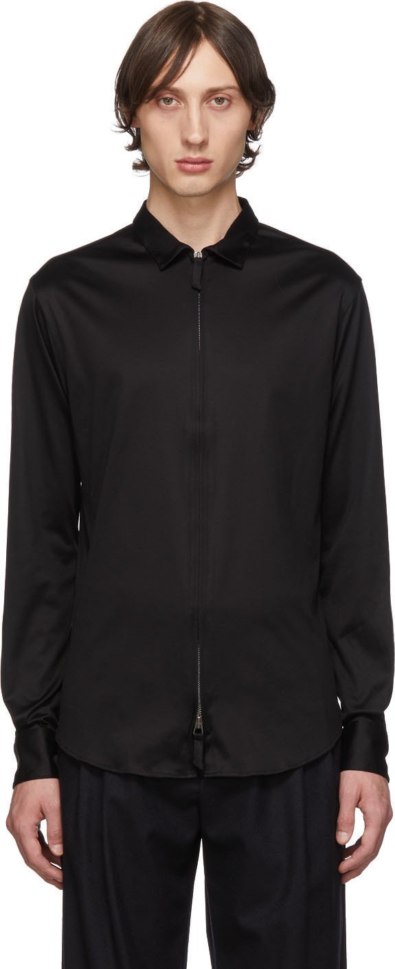 Giorgio Armani Black Zip Shirt
