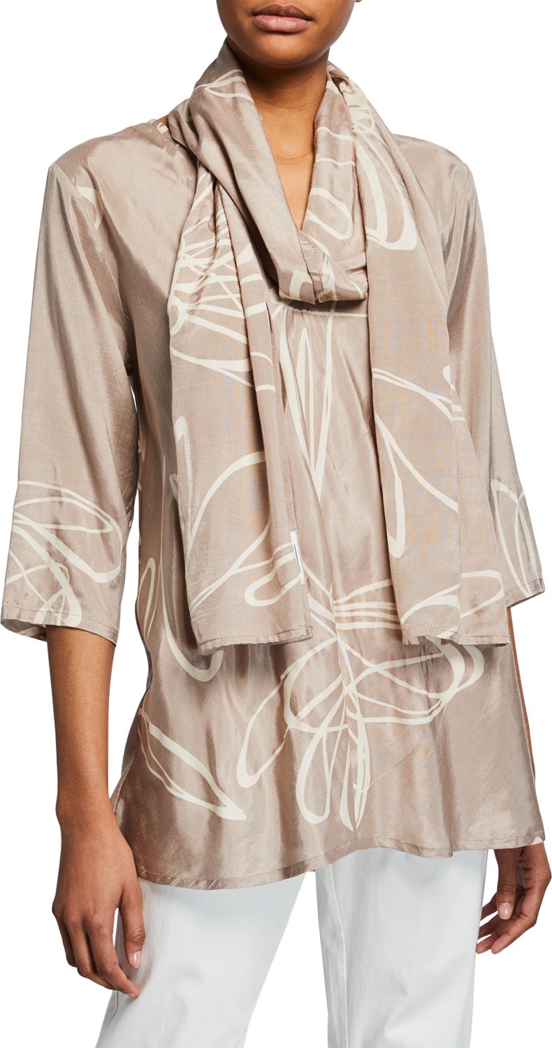 Masai Along Doodle-Print Scarf