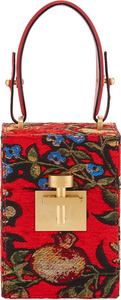 Oscar De La Renta Alibi Mini Box Top Handle Bag
