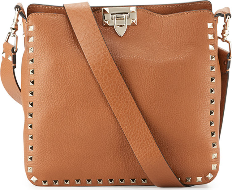 Valentino Rockstud Small Flip-Lock Hobo Bag