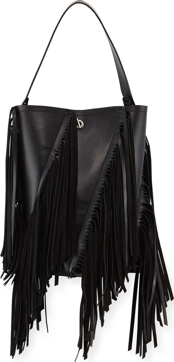 Proenza Schouler Hex Medium Leather Bucket Bag with Fringe