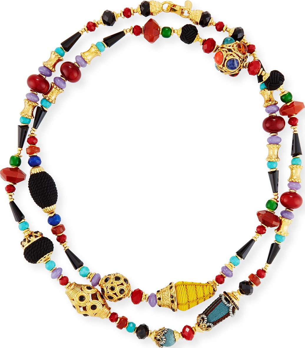 Jose & Maria Barrera Long Beaded Single-Strand Necklace