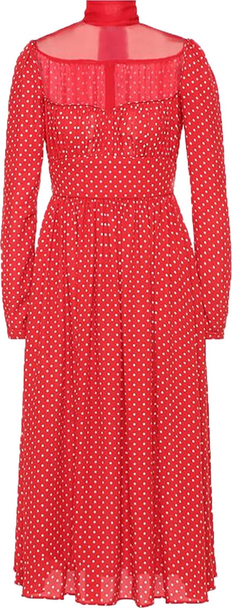 Valentino Polka Dot Midi Dress