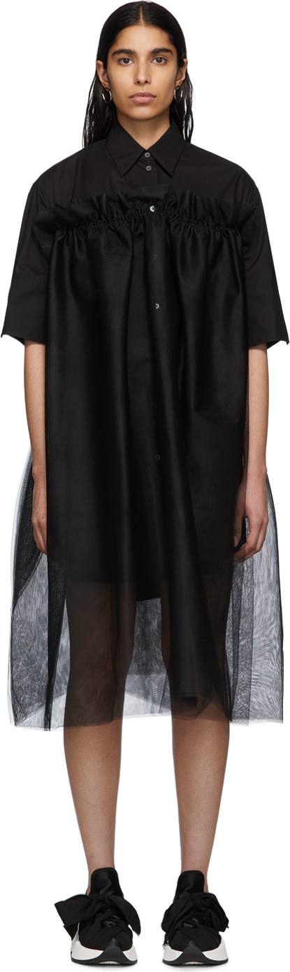 MM6 Maison Margiela Black Tulle Dress