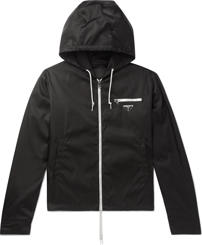 Prada Logo-Appliquéd Nylon Hooded Jacket