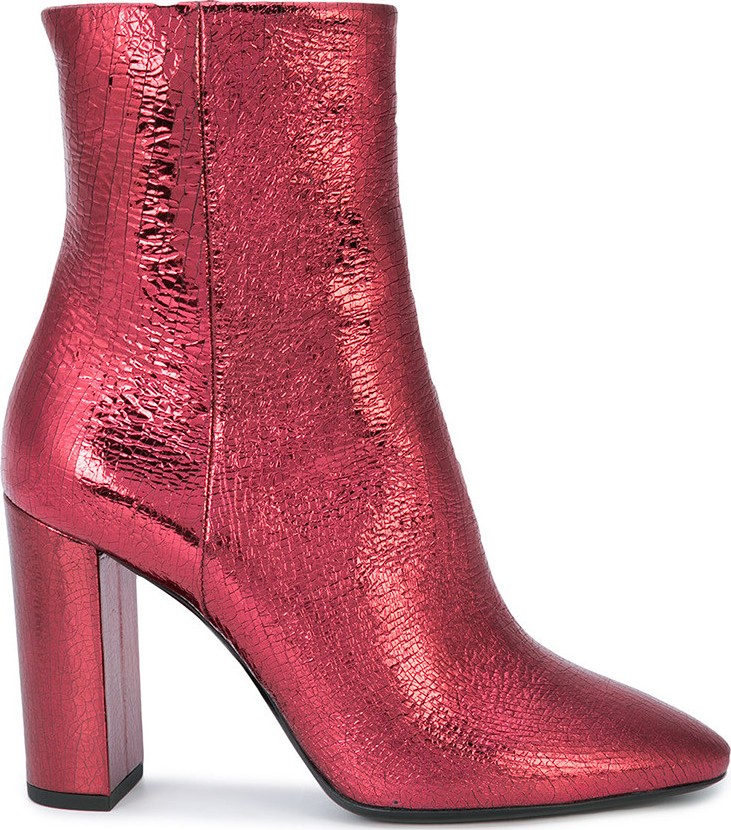 Saint Laurent Lou 95 zip bootie