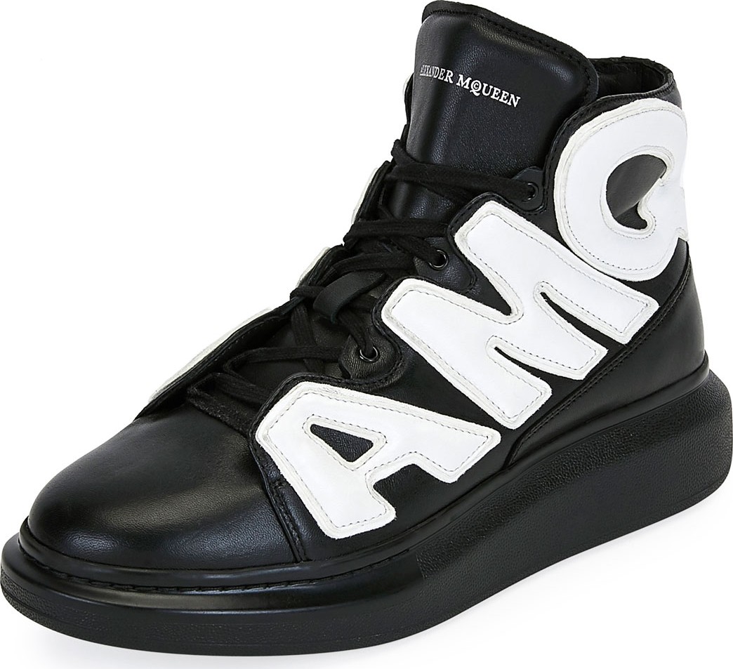 Alexander McQueen graffiti-print high-top Sneakers | Green